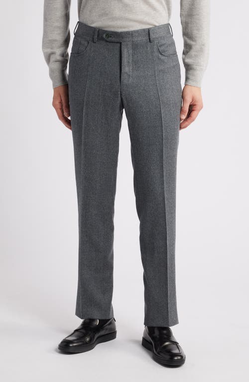 Canali Impeccable Regular Fit Wool Pants In Grey