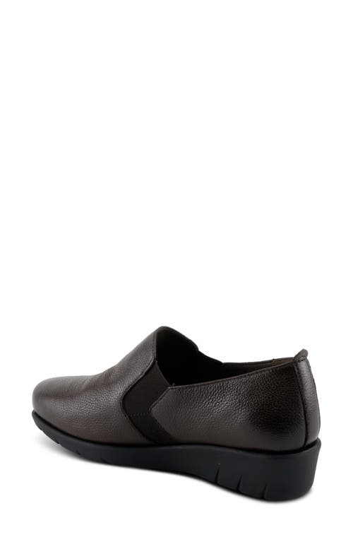 Shop Spring Step Arete Wedge Slip-on Sneaker In Dark Brown