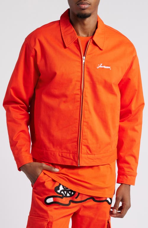 Shop Icecream Worker Jacket In Spicy Orange