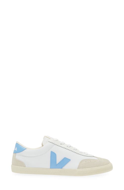 Veja Volley Low-top Court Sneakers In White/aqua