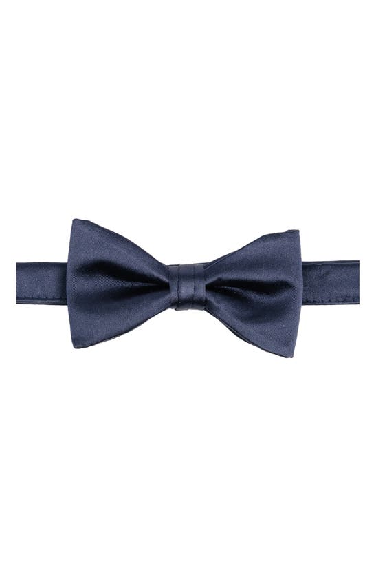 Shop Construct Solid Satin Pre-tied Bow Tie In Ink