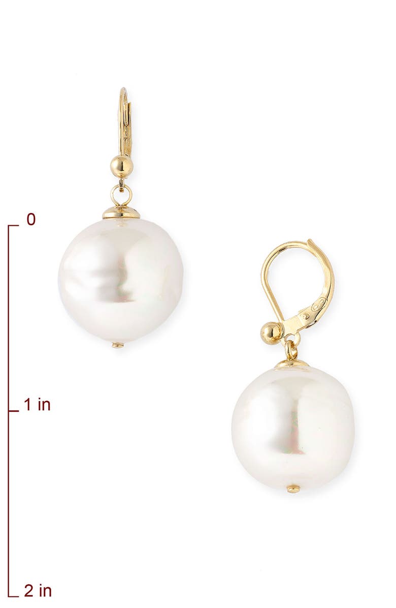 Majorica 'Baroque Pearl' Earrings, Alternate, color, 