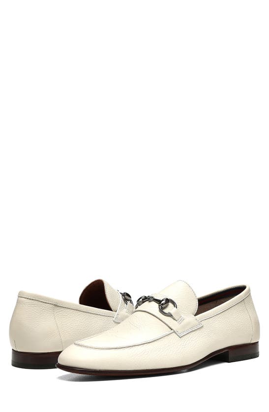 Shop Donald Pliner Ted Bit Loafer In Offw-off White
