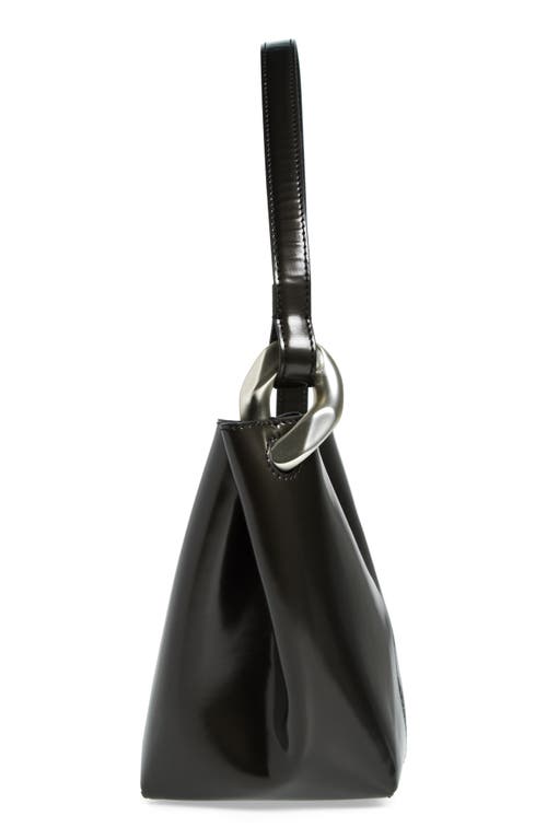 Jw Anderson The Jwa Corner Leather Bucket Bag In Black