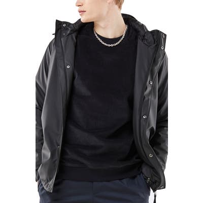 Rains Waterproof Rain Jacket, Black