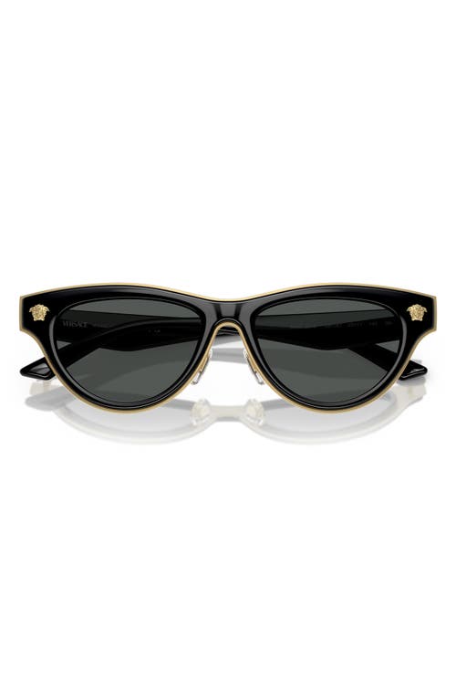 Shop Versace 52mm Cat Eye Sunglasses In Black