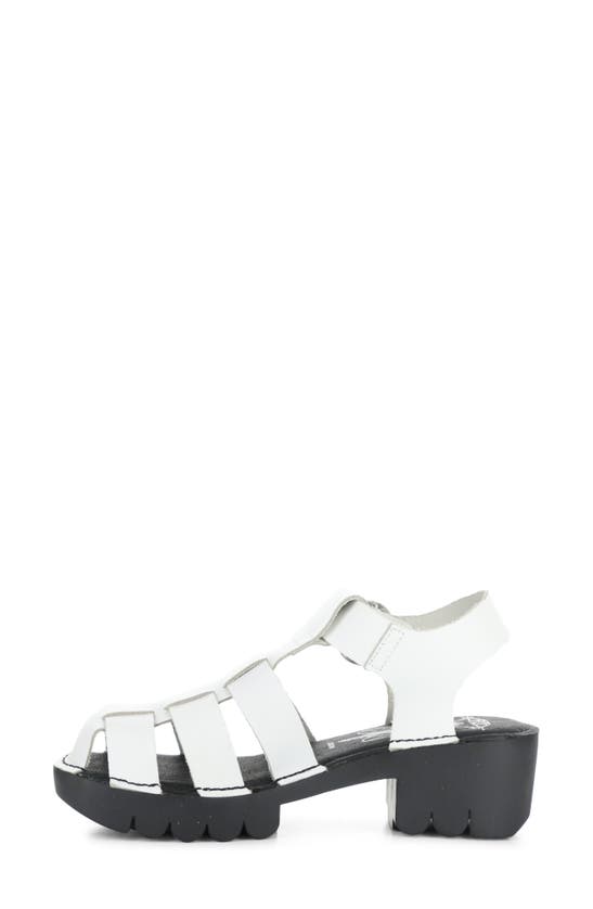 Shop Fly London Emme Platform Fisherman Sandal In Off White Bridle