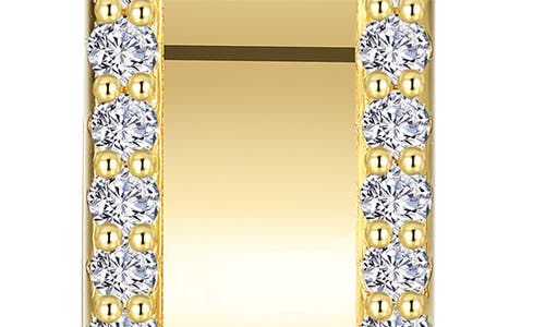 Lafonn Simulated Diamond Huggie Hoop Earrings In White/gold