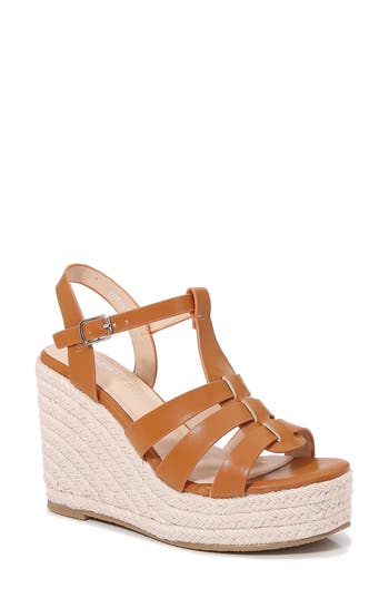 Berness Lotus Espadrille Wedge Platform Sandal In Brown