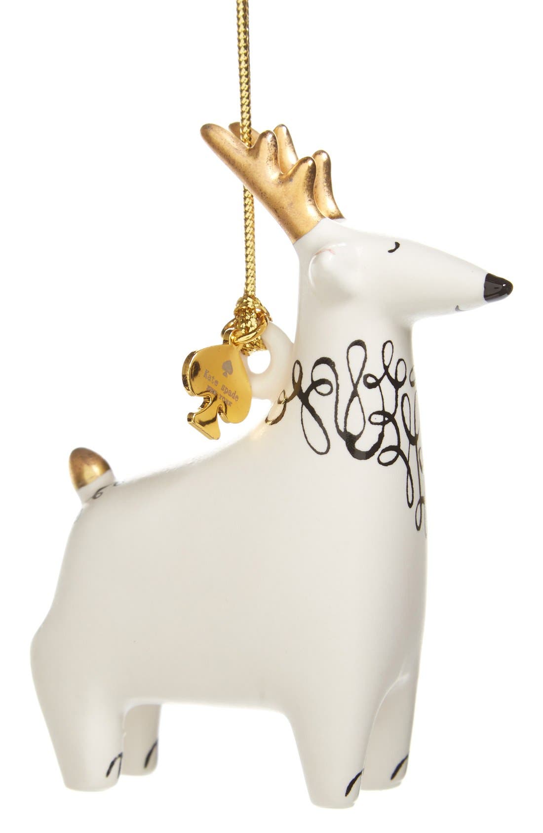 kate spade new york 'woodland park' porcelain reindeer ornament Nordstrom