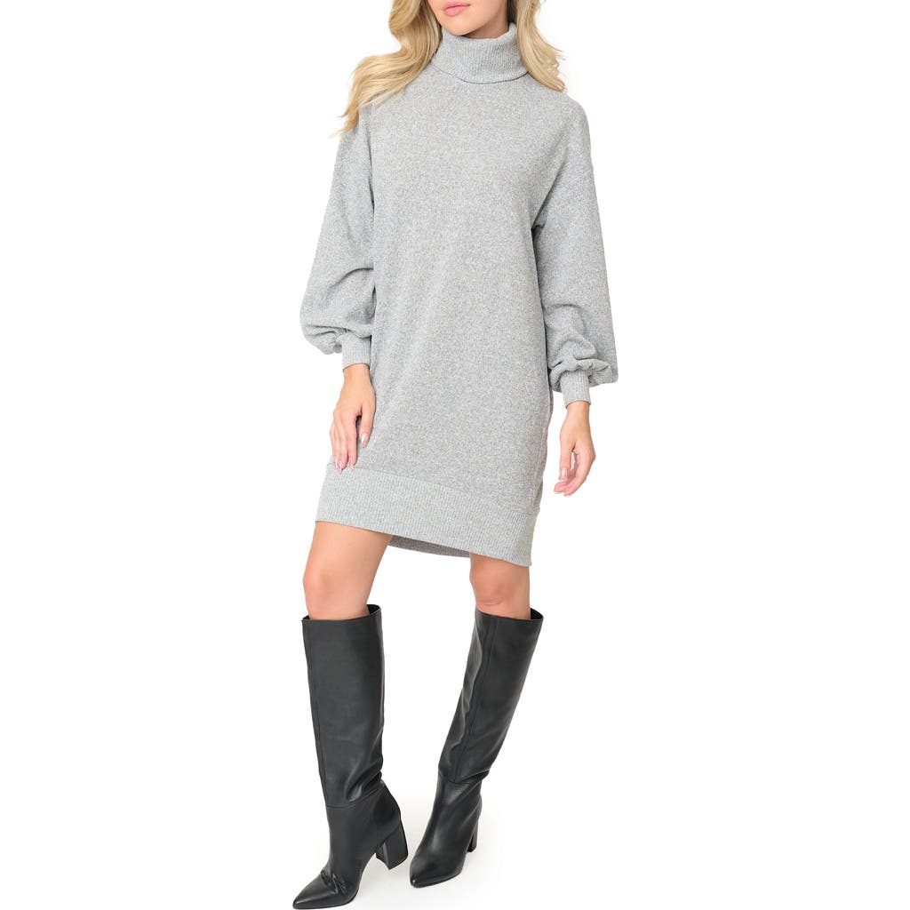 Gibsonlook Long Sleeve Sweater Dress In Heather Grey