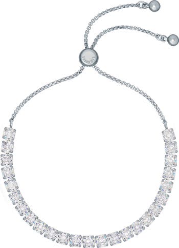 Ted Baker London Bracciale Tennis Donna Melrah Icon Con Cristalli - Regolabile Scorrevole, Placcato Oro, Lunghezza 24cm