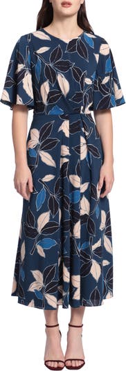 Maggy London Floral Midi Dress | Nordstrom