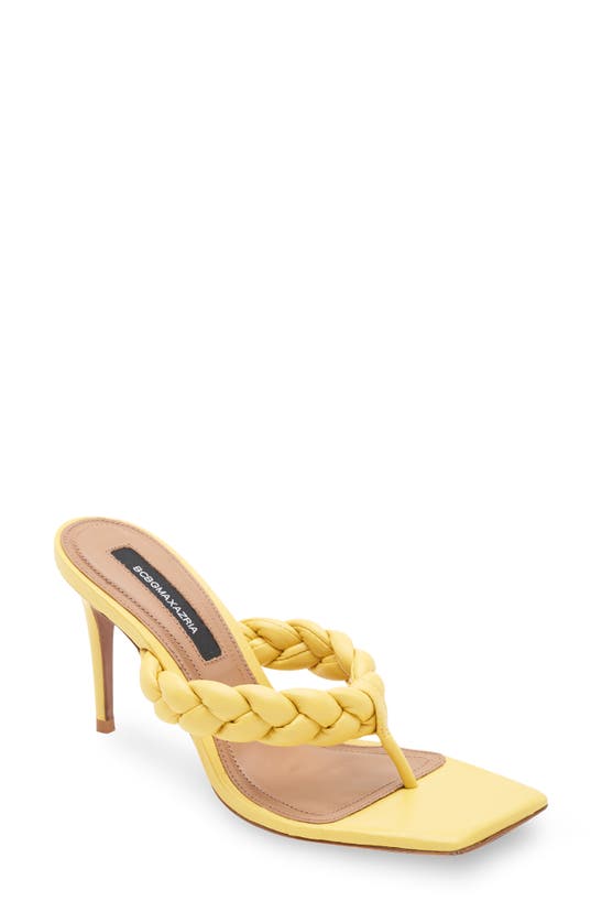 Shop Bcbgmaxazria Bella Leather Sandal In Tuscany Yellow