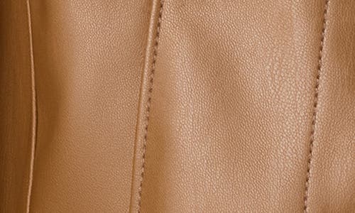 Shop Joe's Crop Faux Leather Jacket In Caramel