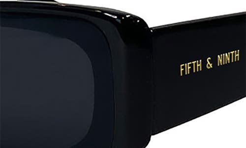 Shop Fifth & Ninth Cannes 57mm Rectangle Sunglasses In Black/black