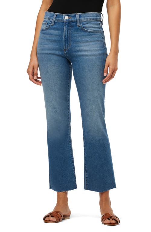 The Callie High Waist Raw Hem Crop Bootcut Jeans in Glimpse