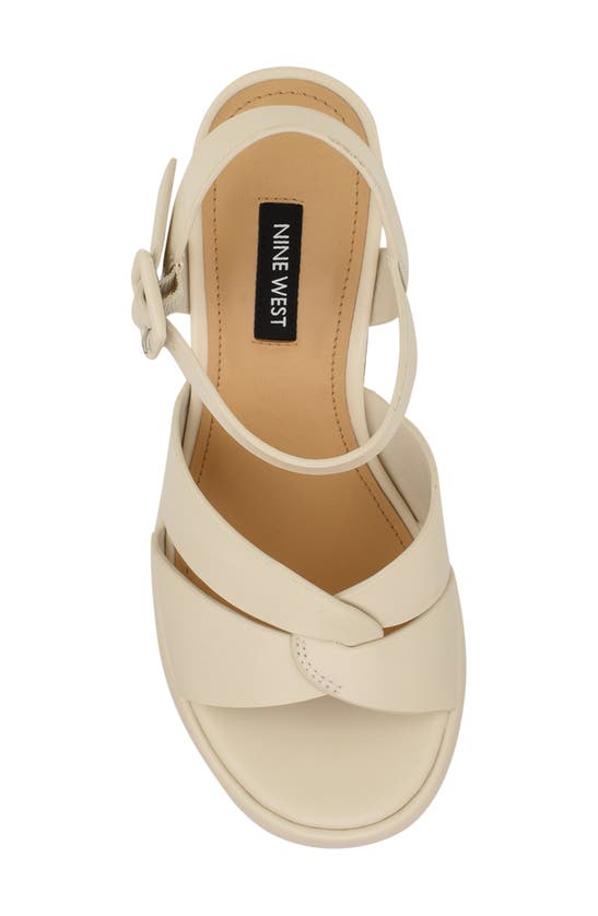 Shop Nine West Jalissa Ankle Strap Platform Sandal In Ivory