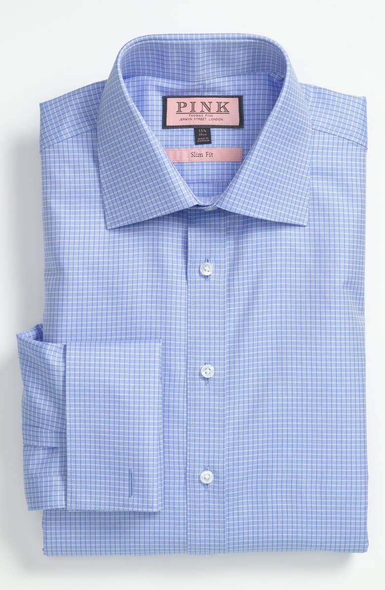 THOMAS PINK Slim Fit Dress Shirt, Main, color, Blue