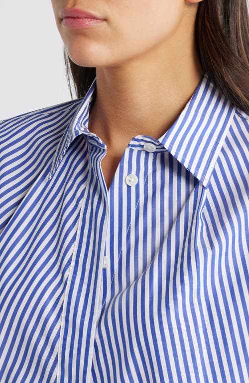 Rag & Bone Martha Stripe Cotton Button-up Shirt In Blue Stripe