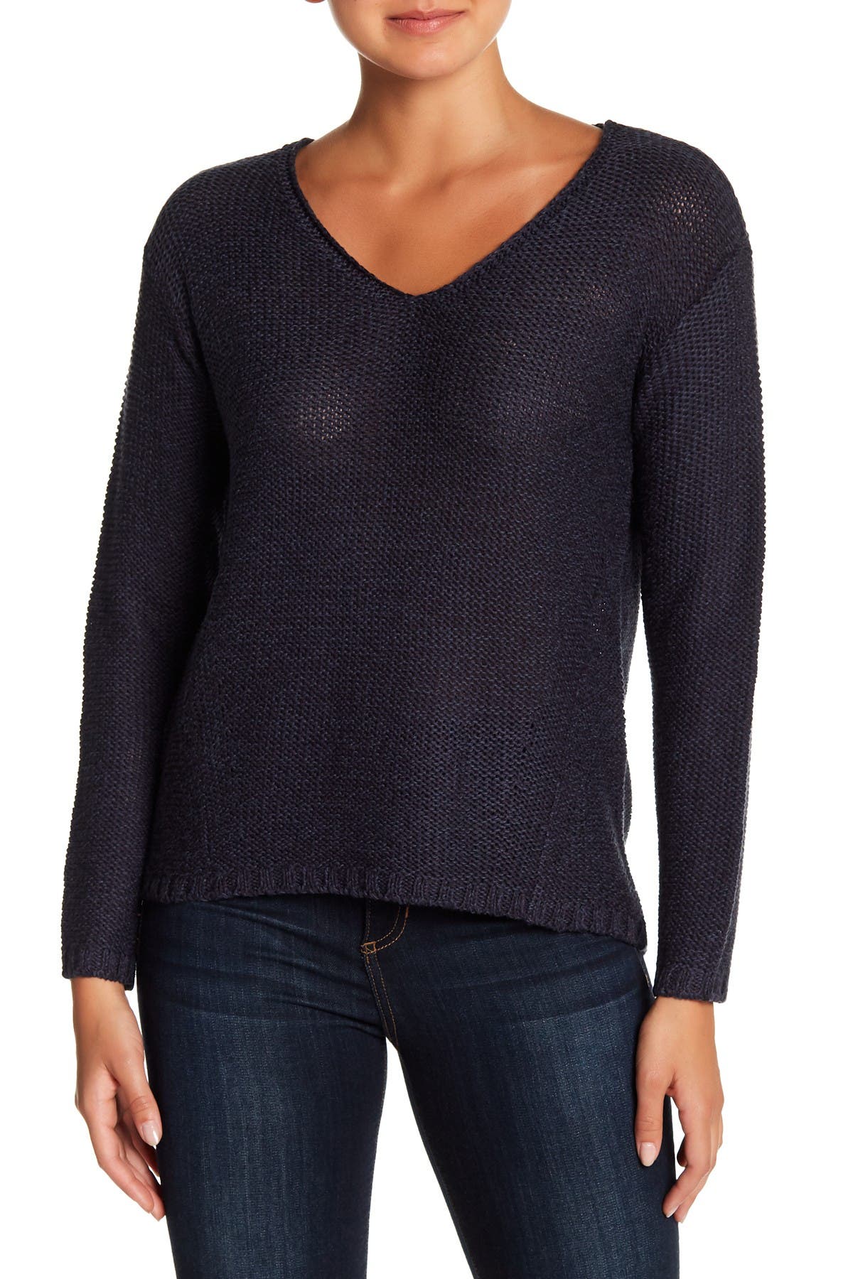 v neck sweater with elbow patches