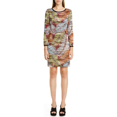 Missoni Palm Leaf Pattern Minidress, US / 42 IT - Red