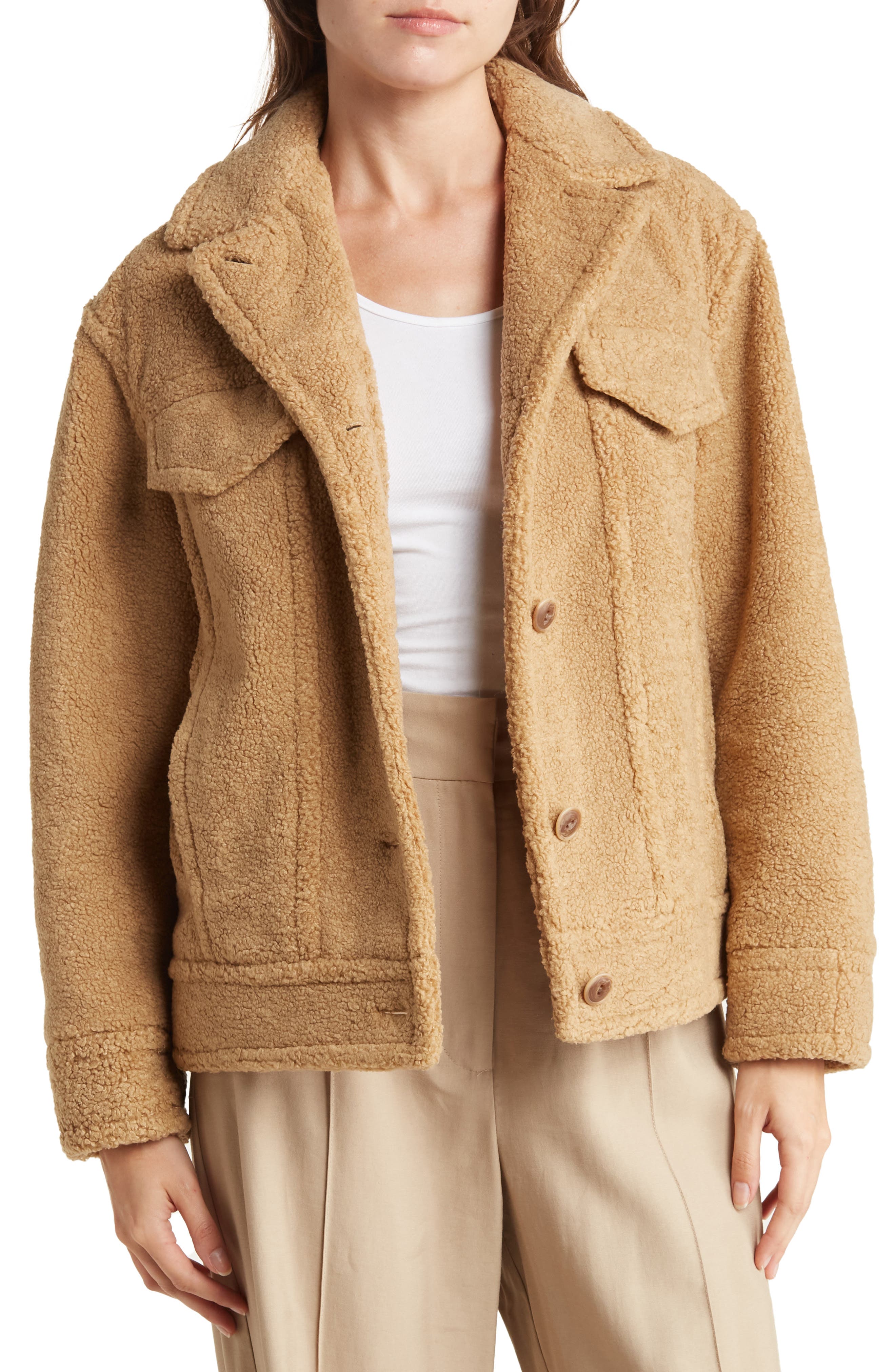 sherpa jacket women's nordstrom rack