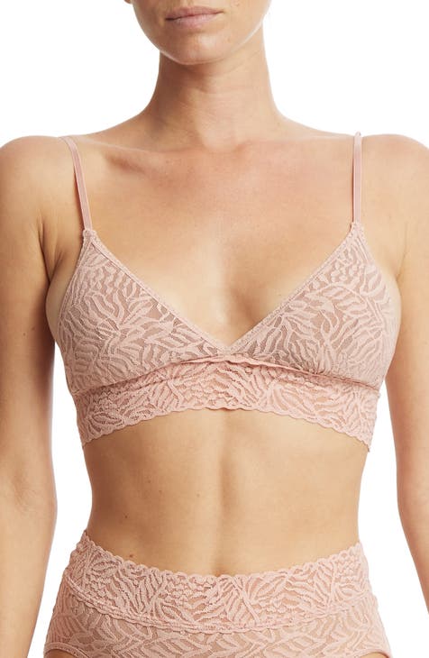 Hanky Panky Womens Bralette Bra Sz Small 487004 Lace Padded Made in USA  Pink D34