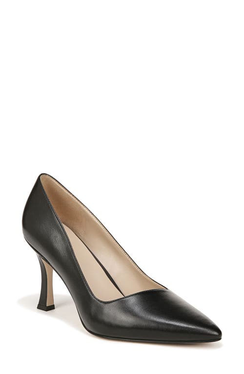Alice Pointed Toe Pump in Black Leather