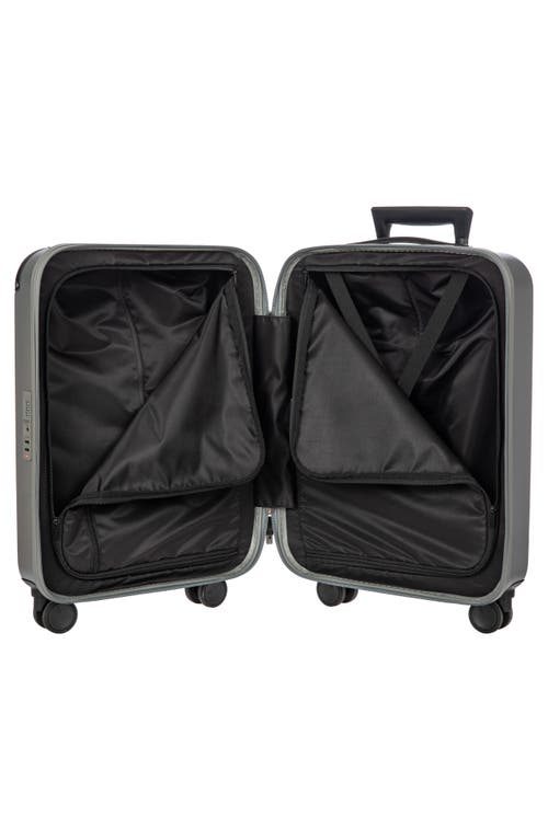 Bric's Amalfi 21" Carry-on Spinner Suitcase In Silver/black