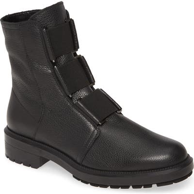 Aquatalia Liv Elastic Detail Weatherproof Boot, Black