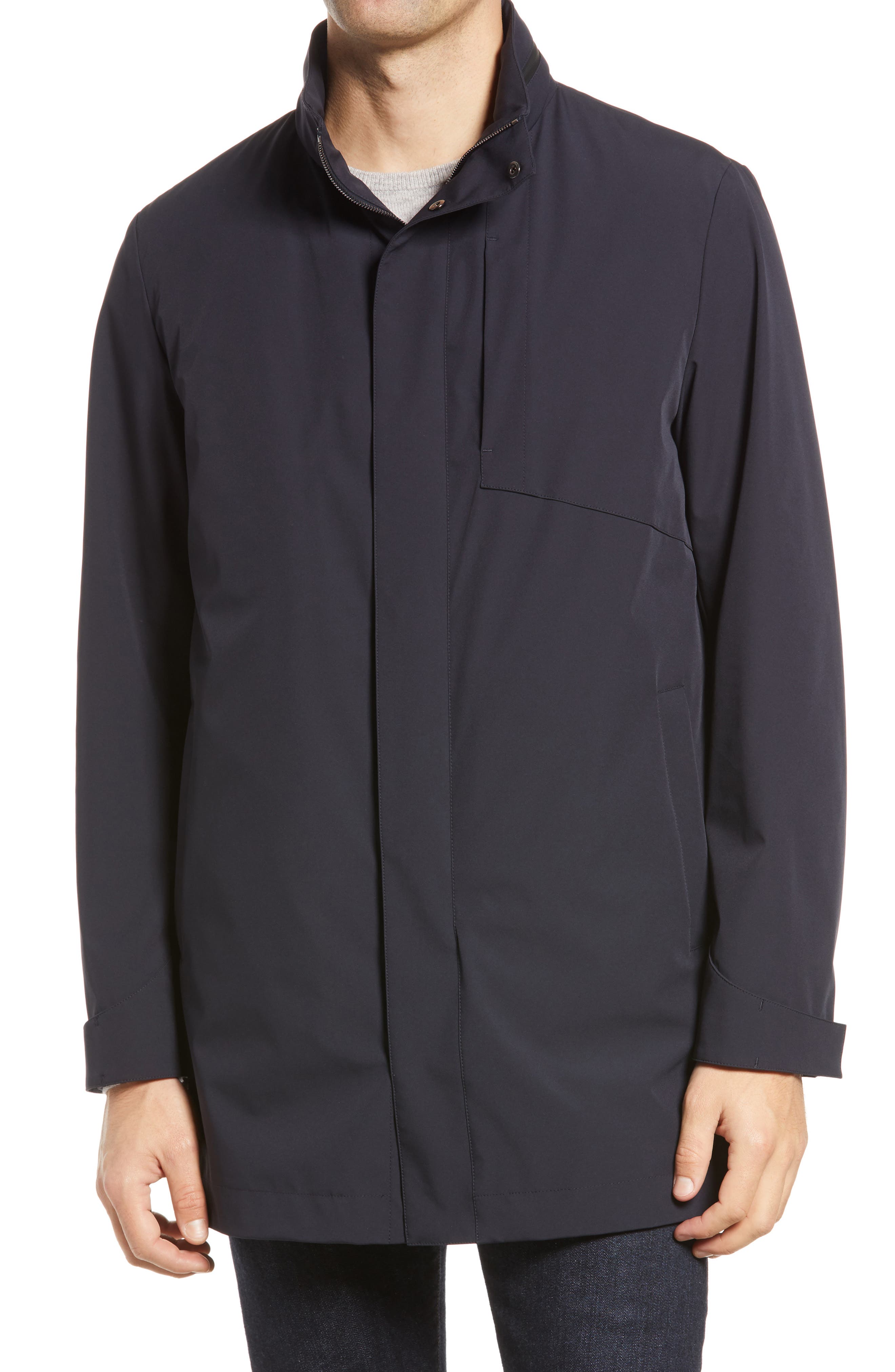 Corneliani Men's Travel Tech Car Coat - Navy - Size 42