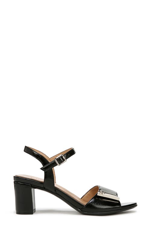 Naturalizer Bristol-ornament Ankle Strap Block Heel Sandals In Black