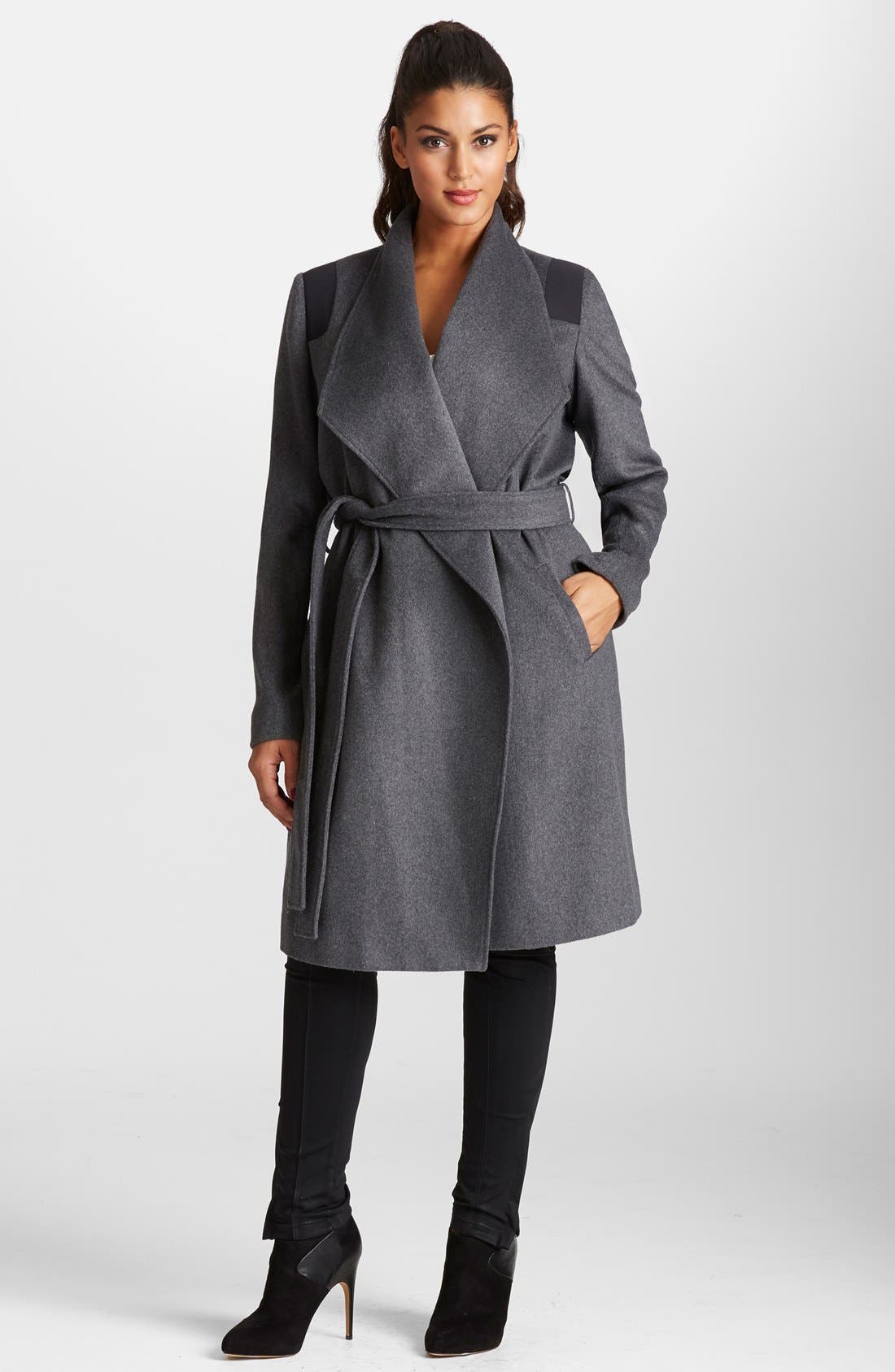 Mynt 1792 Wool Blend Wrap Coat (Plus Size) Nordstrom