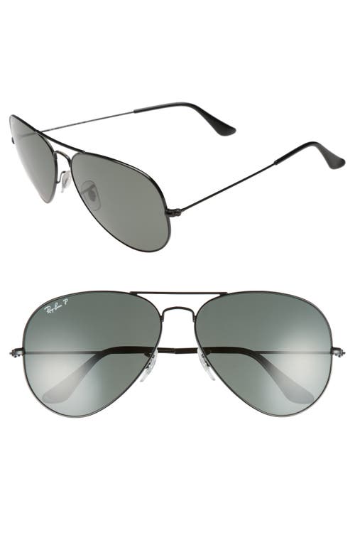 RAY BAN RAY-BAN ORIGINAL 62MM POLARIZED AVIATOR SUNGLASSES 