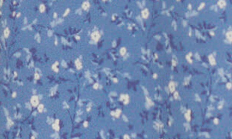 Shop Reformation Baxley Floral Print Flutter Sleeve Midi Dress In Twilight