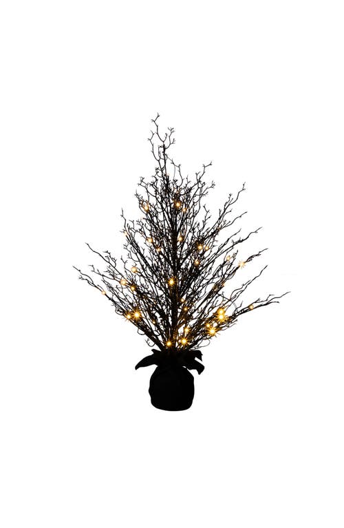 Nearly Natural 3-foot Pre-lit Black Twig Artificial Tree In Black