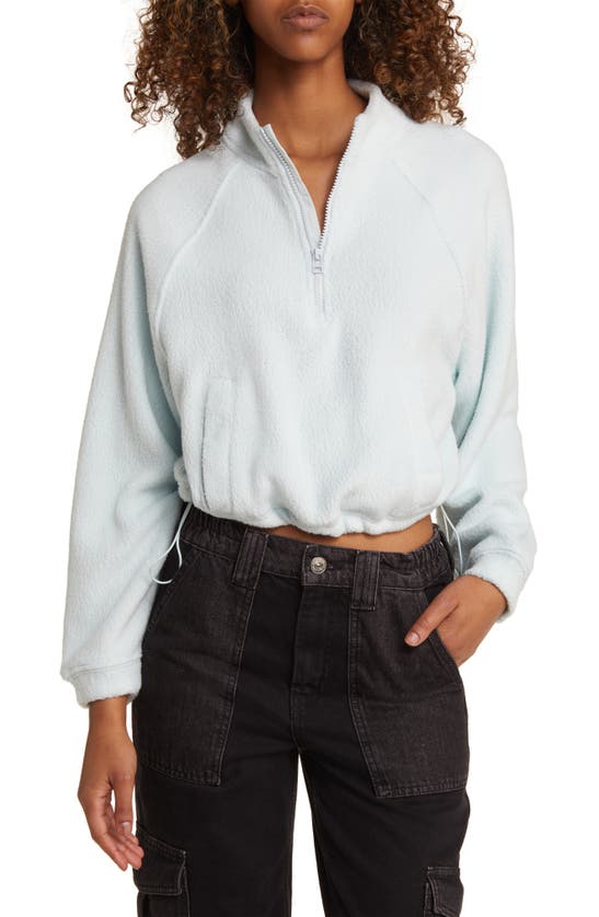 Shop Bp. Fleece Half Zip Pullover In Blue Wander