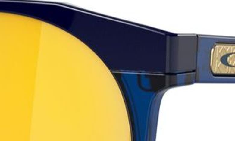 Shop Oakley Hstn 52mm Prizm™ Gradient Polarized Round Sunglasses In Navy