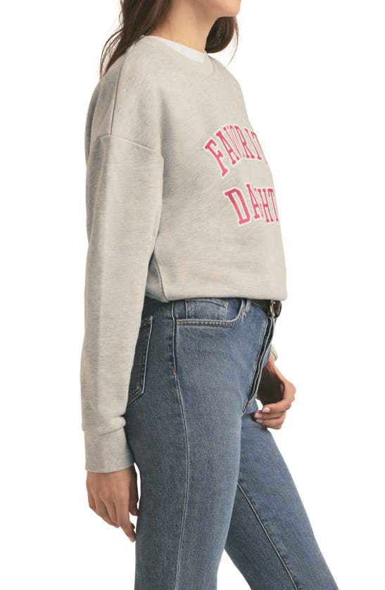 Favorite Daughter Collegiate Cotton Graphic Sweatshirt In Heather Grey