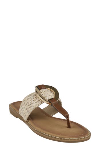 Good Choice New York Jovie Woven Flip Flop In Natural