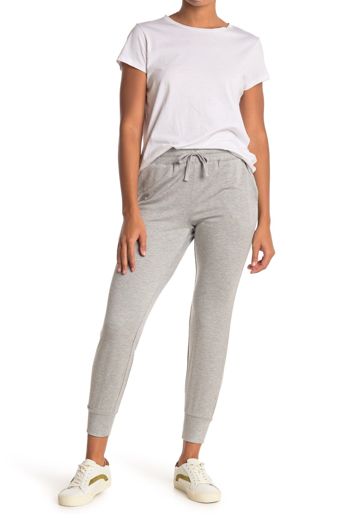 soft white joggers