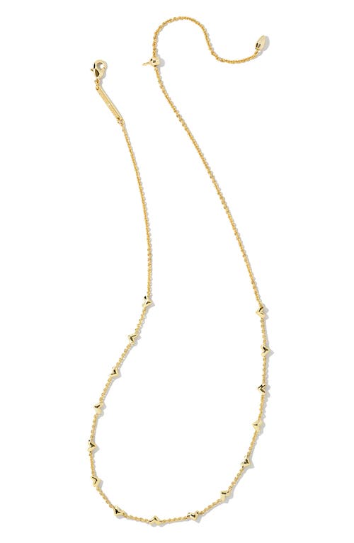 Haven Heart Strand Necklace in Gold Metal