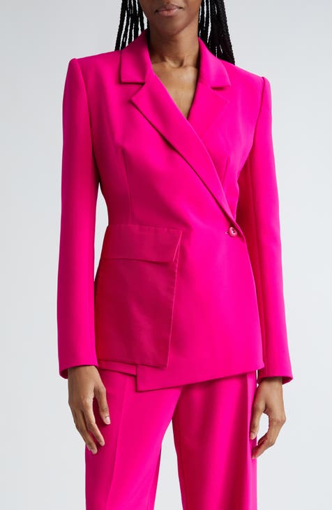 Hot Pink Pantsuit for Women, Pink Flared Pants Suit With Fitted Blazer, Pink  Formal Blazer Trouser for Women, Formal Womens Wear Office 