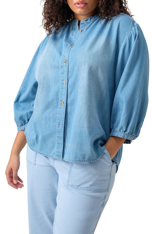 Sanctuary Chambray Shirt in Bit Of Blue at Nordstrom, Size 1X