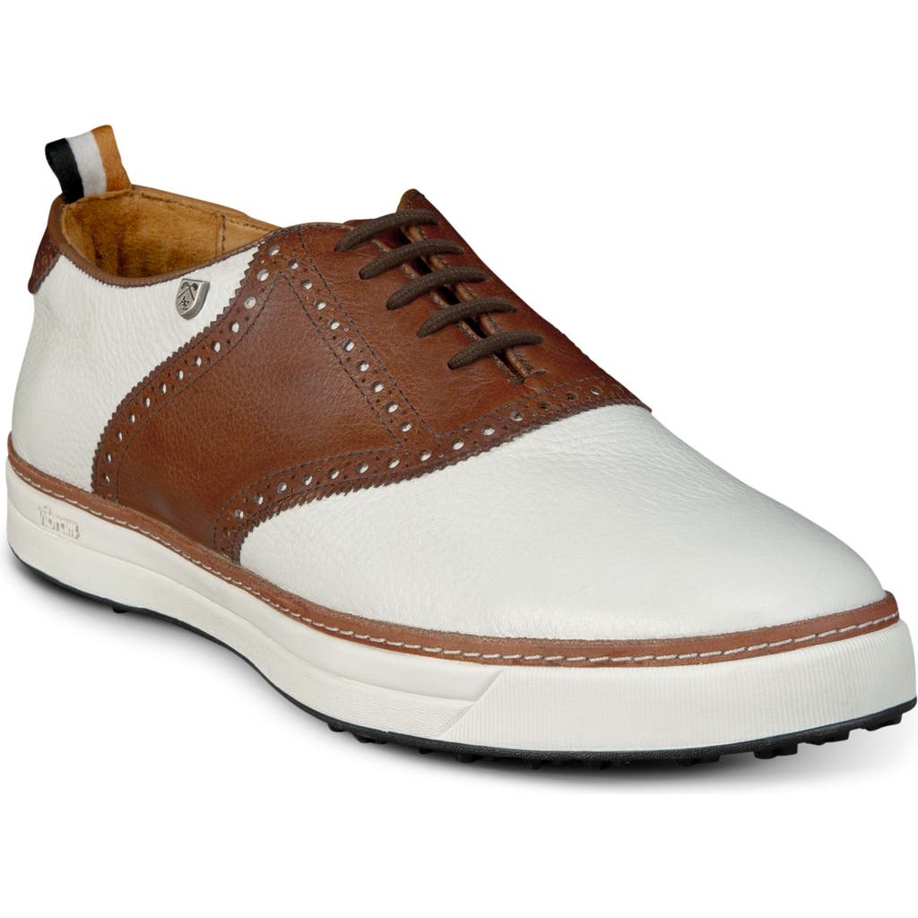 Allen Edmonds Straits Golf Oxford Sneaker In White/brown