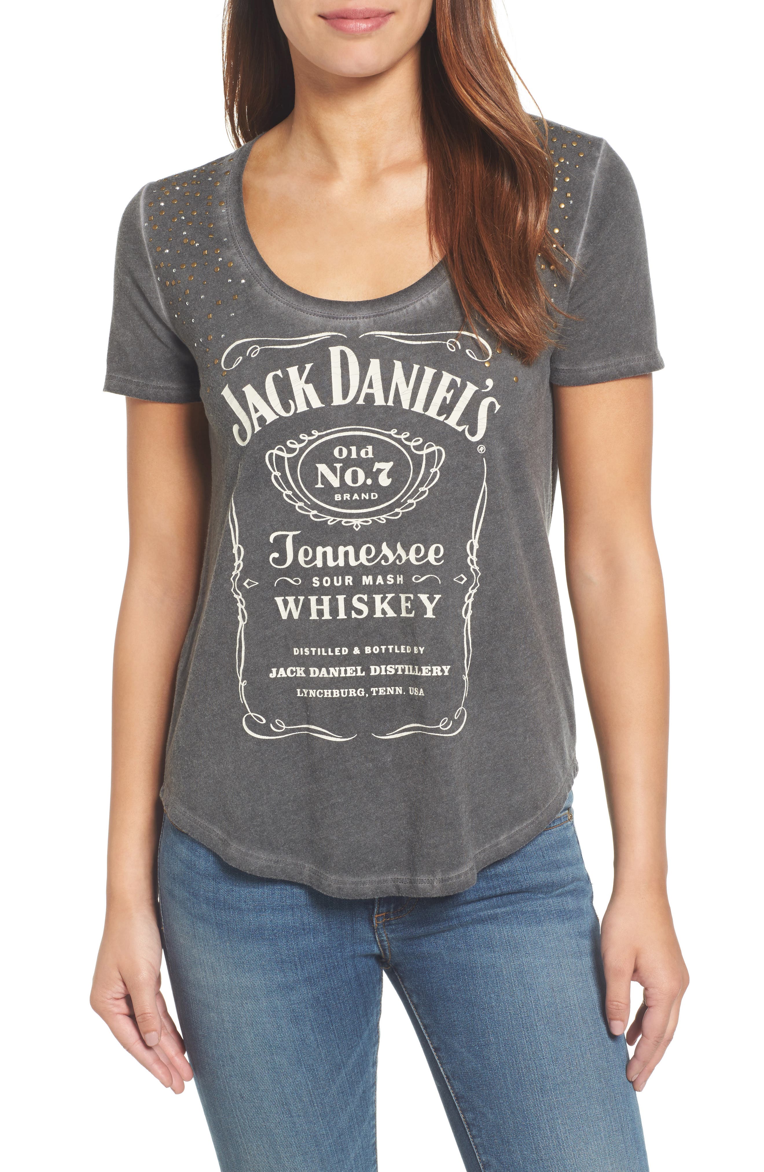 Lucky Brand Studded Jack Daniels Tee Nordstrom