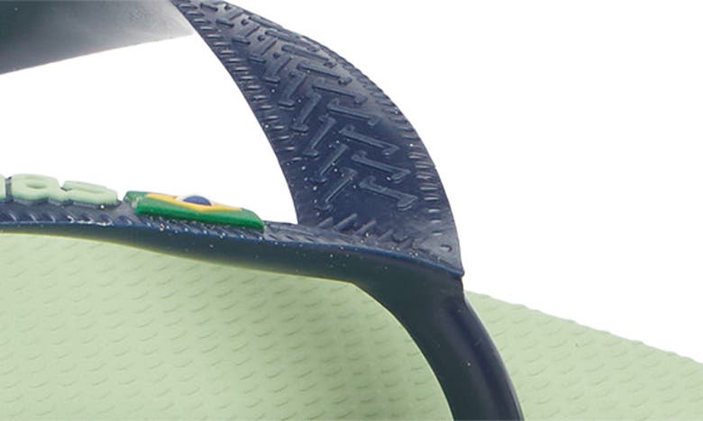 Shop Havaianas Brazil Logo Flip Flop In Citronella