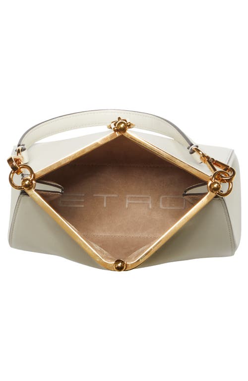 Etro Vela Mini Leather Shoulder Bag In White