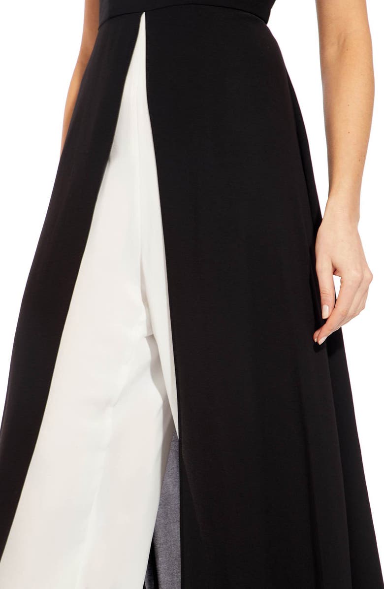 Adrianna Papell Crepe Overlay Jumpsuit | Nordstrom